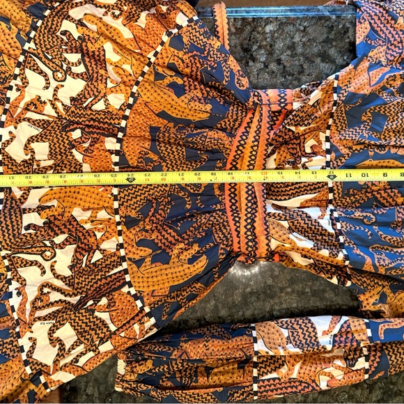 NWT FARM Rio Women's Mini Dress - Brown and Blue - Picture 5 of 8